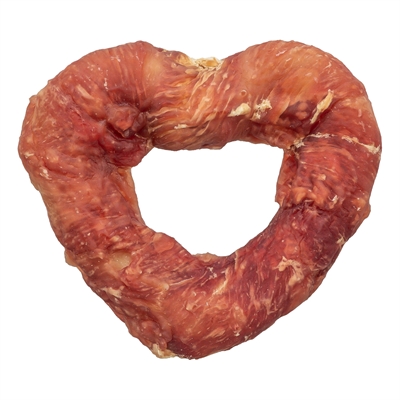 TRIXIE kauwsnack Denta Fun Heart met eendenborst 8 cm 50 st