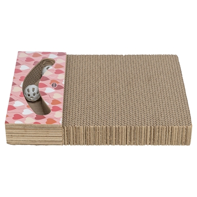 TRIXIE krabplank Valentijn met ballen karton 38×30×5 cm – zalm