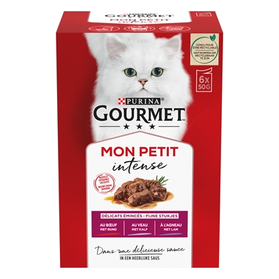 GOURMET natvoer Mon Petit Vlees 6x50 g – hapklare porties