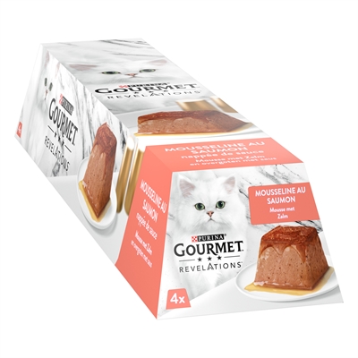 GOURMET kattennatvoer Revelations Mousse met zalm 4x57 g