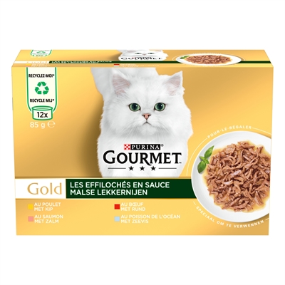 GOURMET kattenvoer Gold Malse Lekkernijen 12x85g