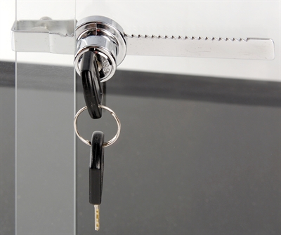 KOMODO terrariumslot | Universeel voor glazen schuifdeuren - Houdt reptielen binnen en kinderen buiten, identieke sleutel (2 sleutels)